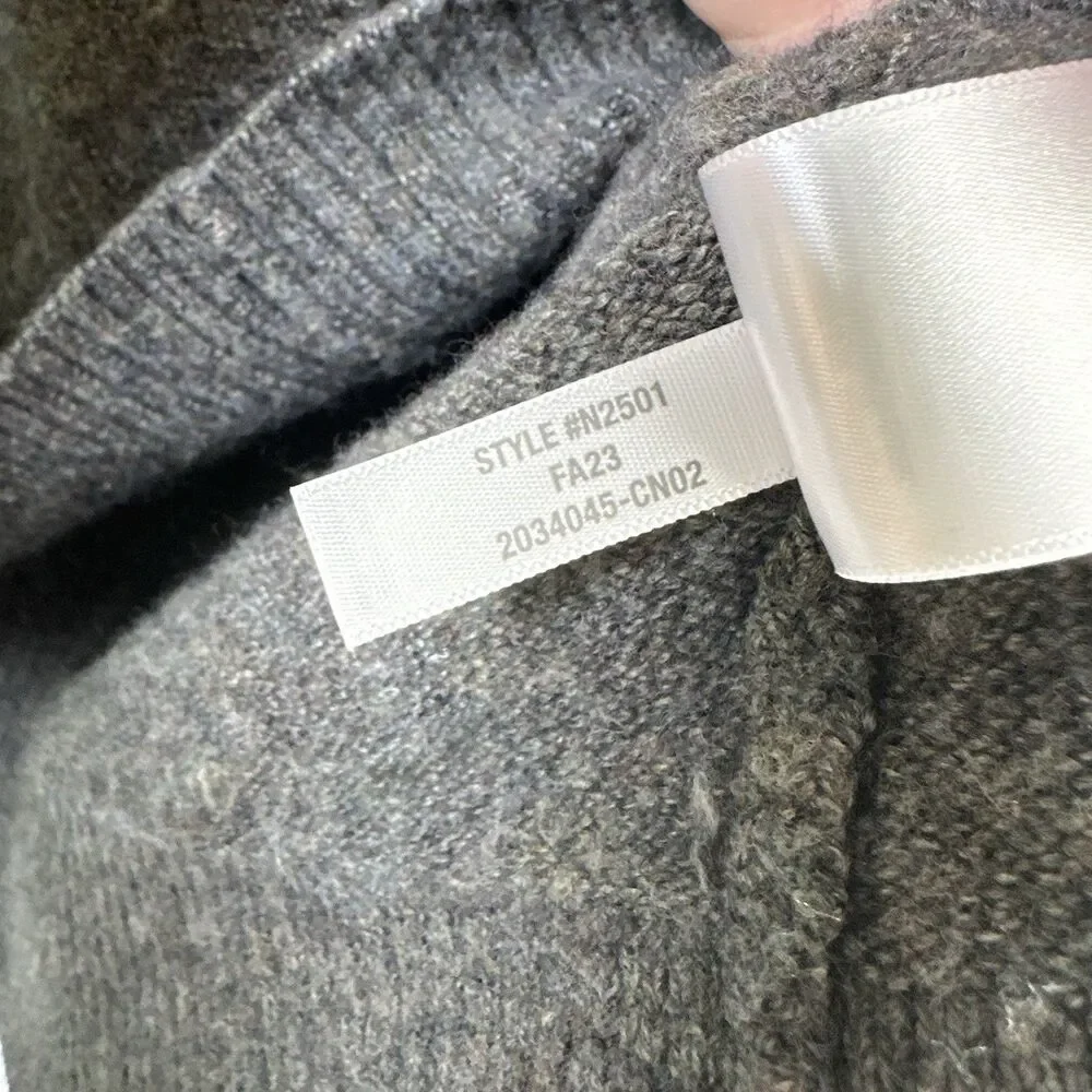 Madewell Oversized V Neck Sweater Womens Wool Blend S Cozycore Soft Grunge Gray